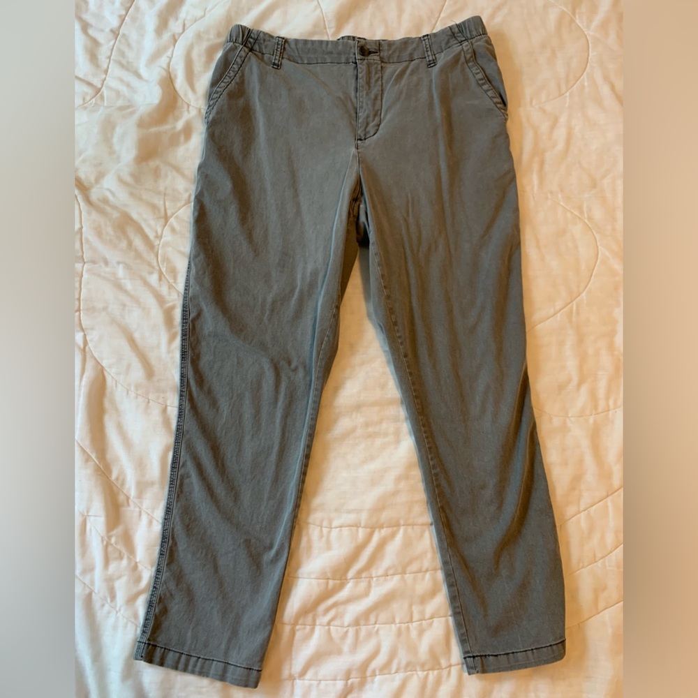 Old Navy High Waisted Gray Chino Pants OGC Women’s Large size L Grey